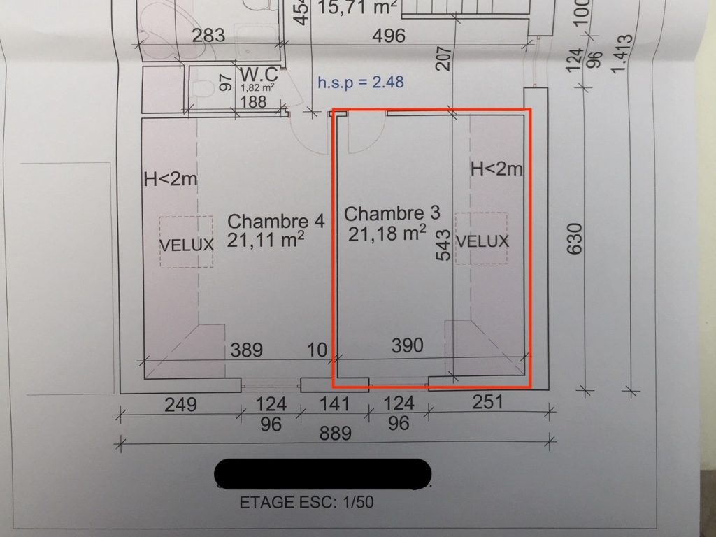 Leudelange, 3-bedroom flat, floor plan