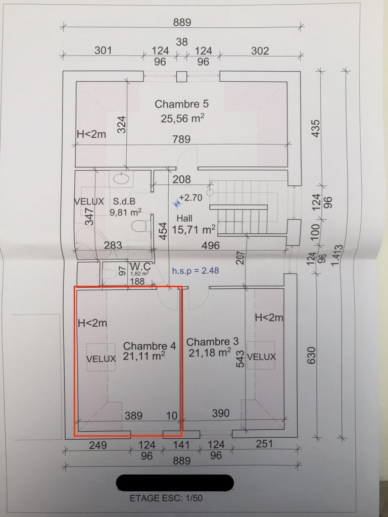 Leudelange chambre 4 plan
